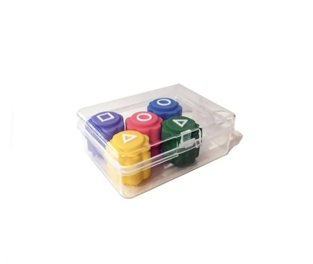 Set Gonggi-Joc Traditional Coreean Cu Pietricele Colorate, Squid Game