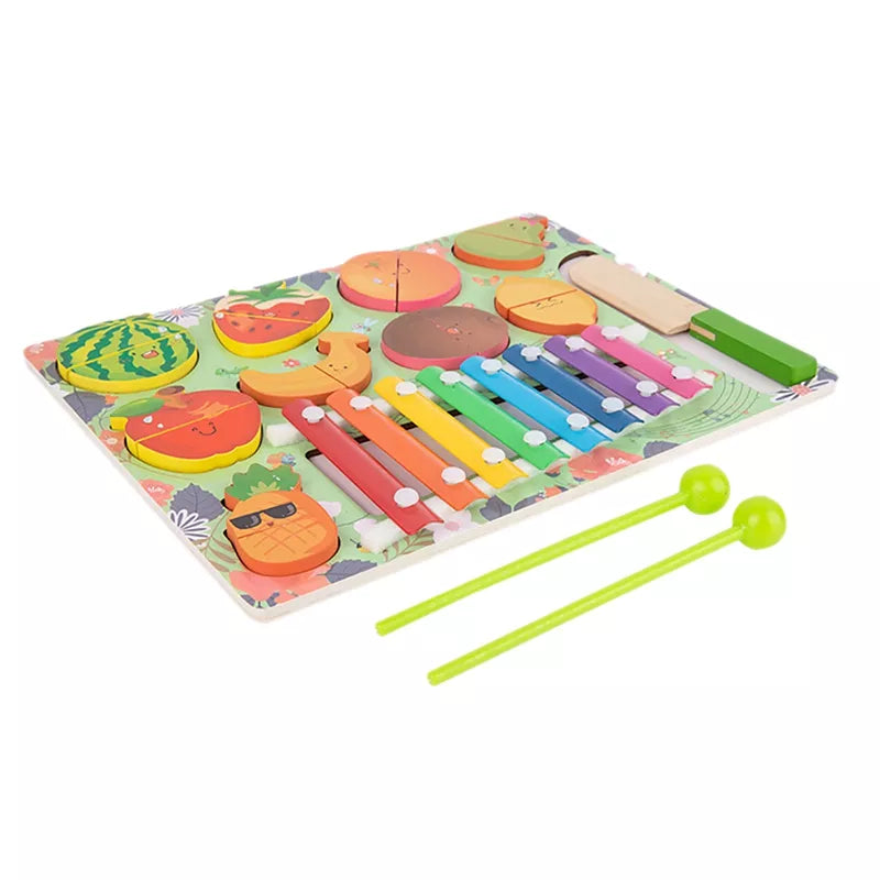 Puzzle Multifunctional Montessori 3 In 1 Cu Xilofon