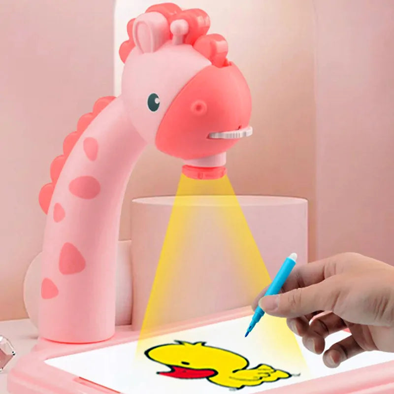 Masuta De Desenat In Forma De Girafa Cu Proiector Holografic