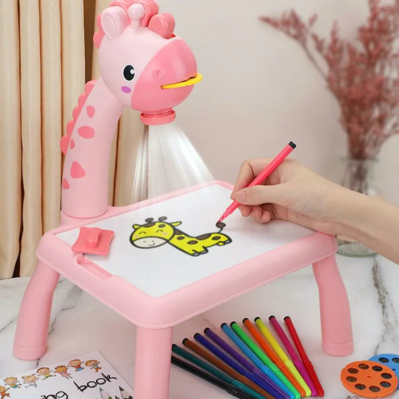 Masuta De Desenat In Forma De Girafa Cu Proiector Holografic