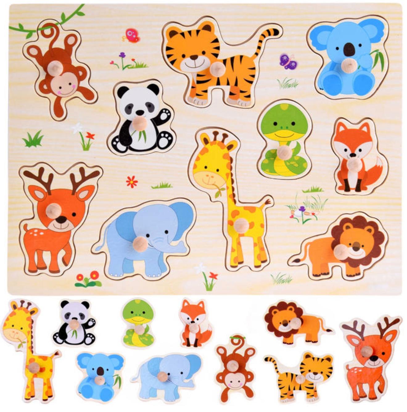 Puzzle De Lemn Educativ Animale