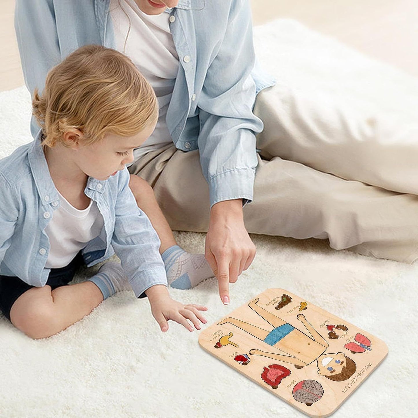 Puzzle De Lemn Educativ Corpul Omenesc