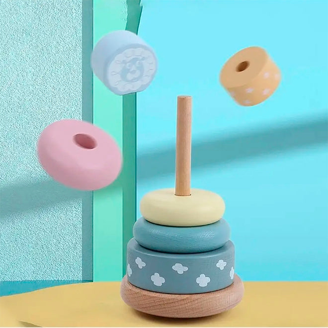 Sortator Motricitate Montessori Rainbow Tower Kabi