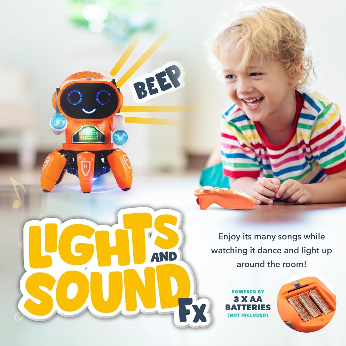 Robot Interactiv Pentru Copii Cu Leduri