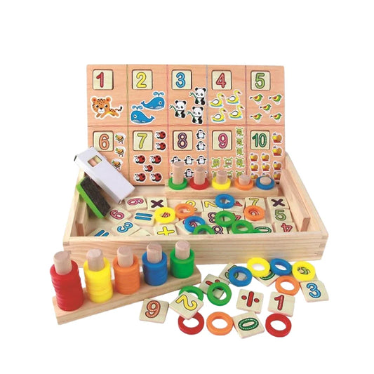 Joc Montessori Prescolari cu numere Donuts