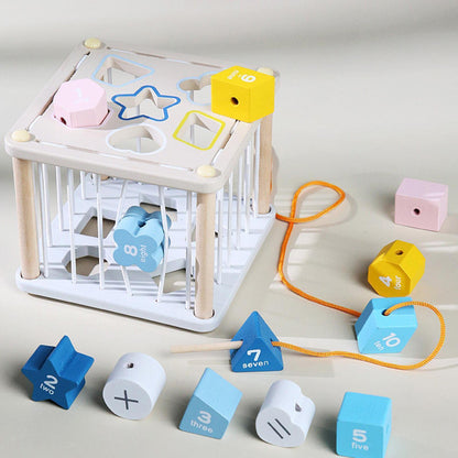 Joc Sortator Montessori Cu Forme Si Cifre , Happy