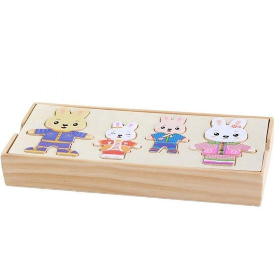 Puzzle De Lemn Educativ Imbracaminte