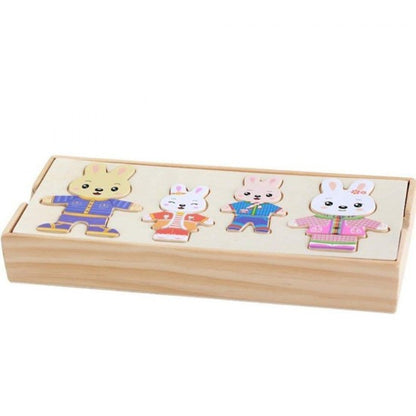 Puzzle De Lemn Educativ Imbracaminte