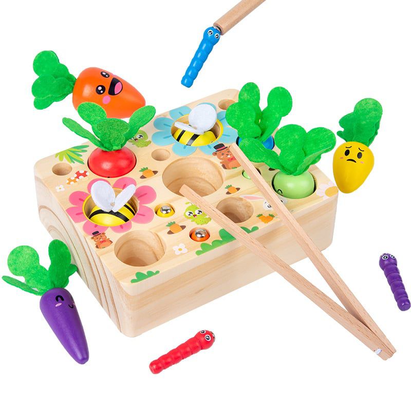 Joc Montessori Cu Legume pentru dezvoltarea motricitatii