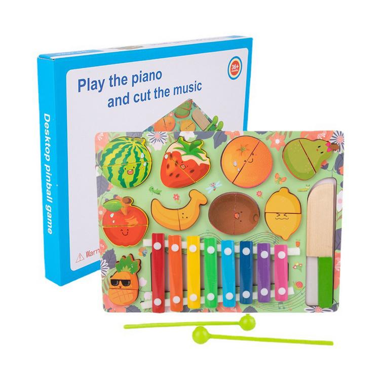 Puzzle Multifunctional Montessori 3 In 1 Cu Xilofon
