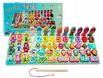 Joc Montessori Tabla Educativa Prescolari Meserii si Numere