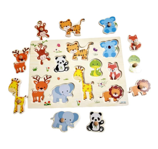 Puzzle De Lemn Educativ Animale
