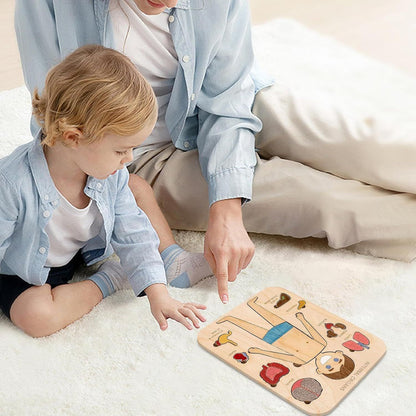 Puzzle De Lemn Educativ Corpul Omenesc