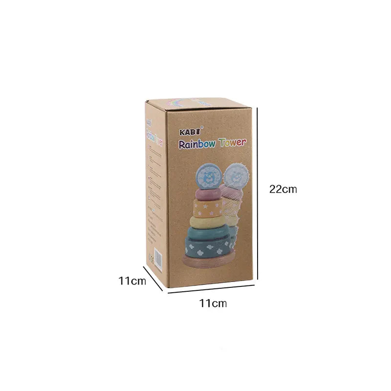 Sortator Motricitate Montessori Rainbow Tower Kabi