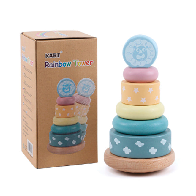 Sortator Motricitate Montessori Rainbow Tower Kabi