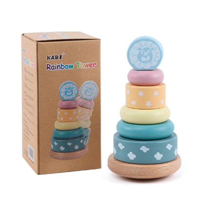 Sortator Motricitate Montessori Rainbow Tower Kabi