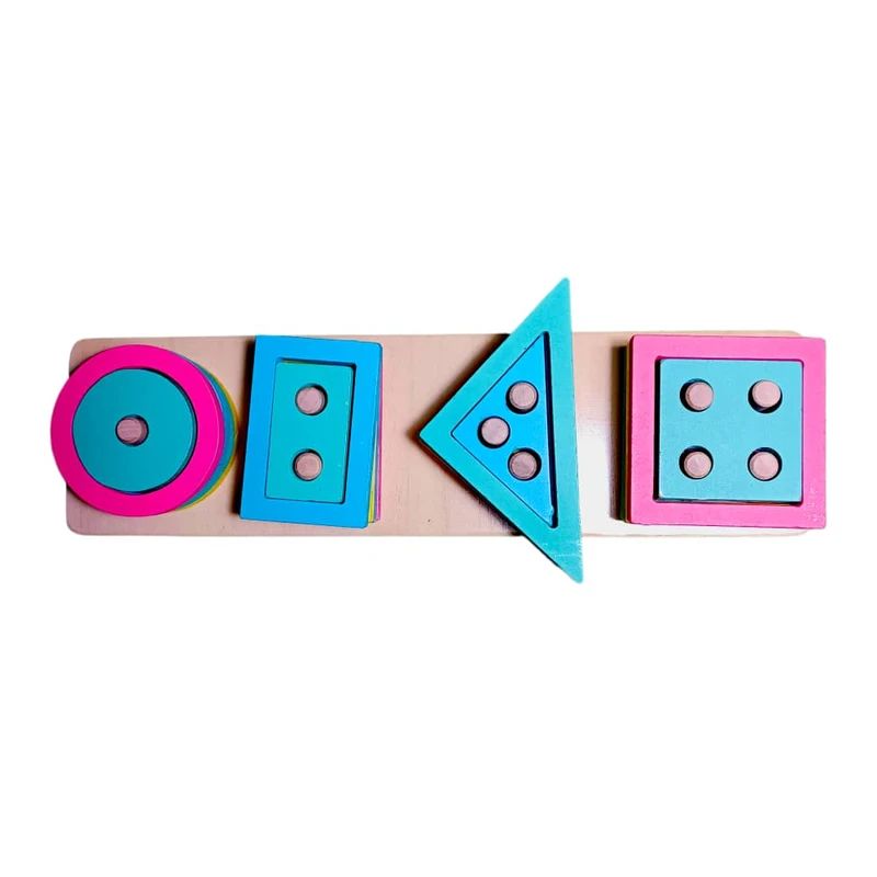 Joc Sortator De Forme Pe Coloane, Montessori